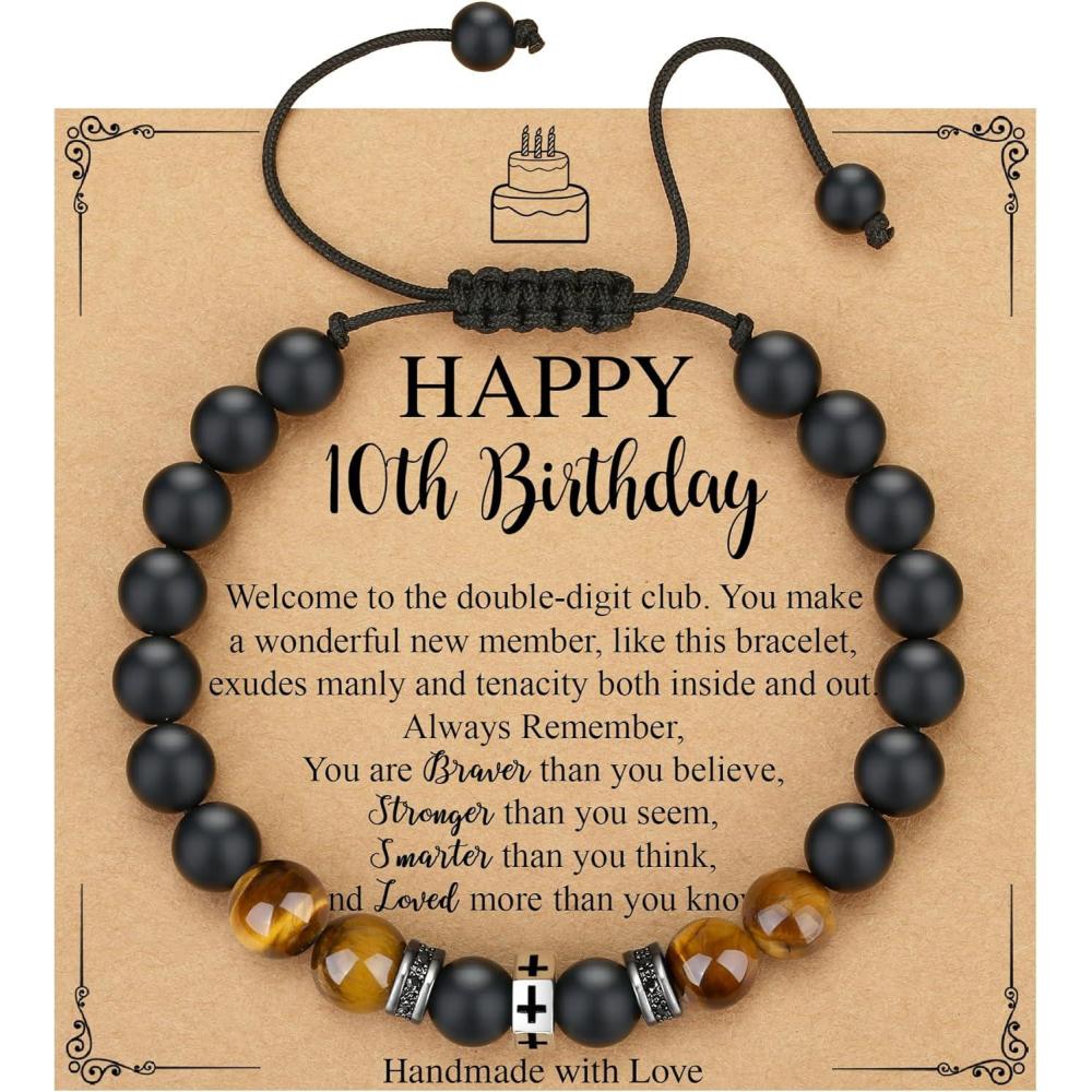 imageTONY ampamp SANDY 1021st Birthday Gifts for Boy Faith Adjustable Cross Bracelet 10 13 16 18 21 Year Old Birthday Gifts for Him Men Son Grandson Nephew10th Birthday