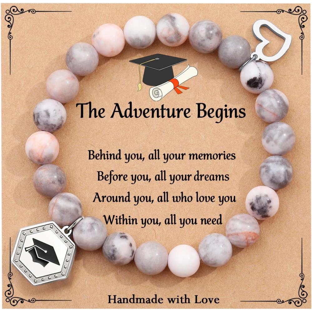 imageTONY ampamp SANDY 2024 Graduation Gifts for Her Inspirational Bracelet Graduation Gifts for Girls High School Middle College Graduate With Graduation Box and Meaningful CardsBeaded bracelet