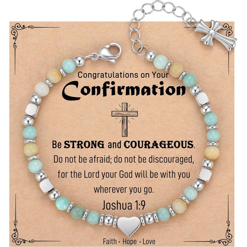imageTONY ampamp SANDY Christian Gifts for Women Religious Cross Bracelet Jewelry Easter Basket Stuffers for Teens Kids Adults Faith Confirmation Baptism Christmas Birthday Gifts for WomenConfirmation