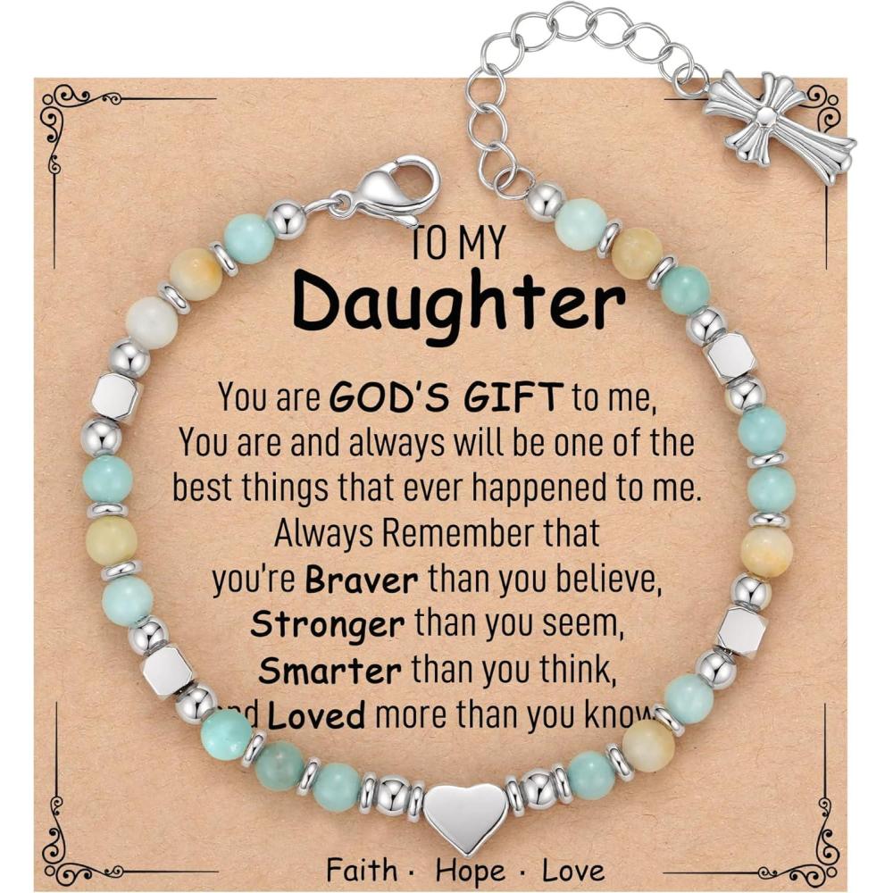 imageTONY ampamp SANDY Christian Gifts for Women Religious Cross Bracelet Jewelry Easter Basket Stuffers for Teens Kids Adults Faith Confirmation Baptism Christmas Birthday Gifts for WomenDaughter