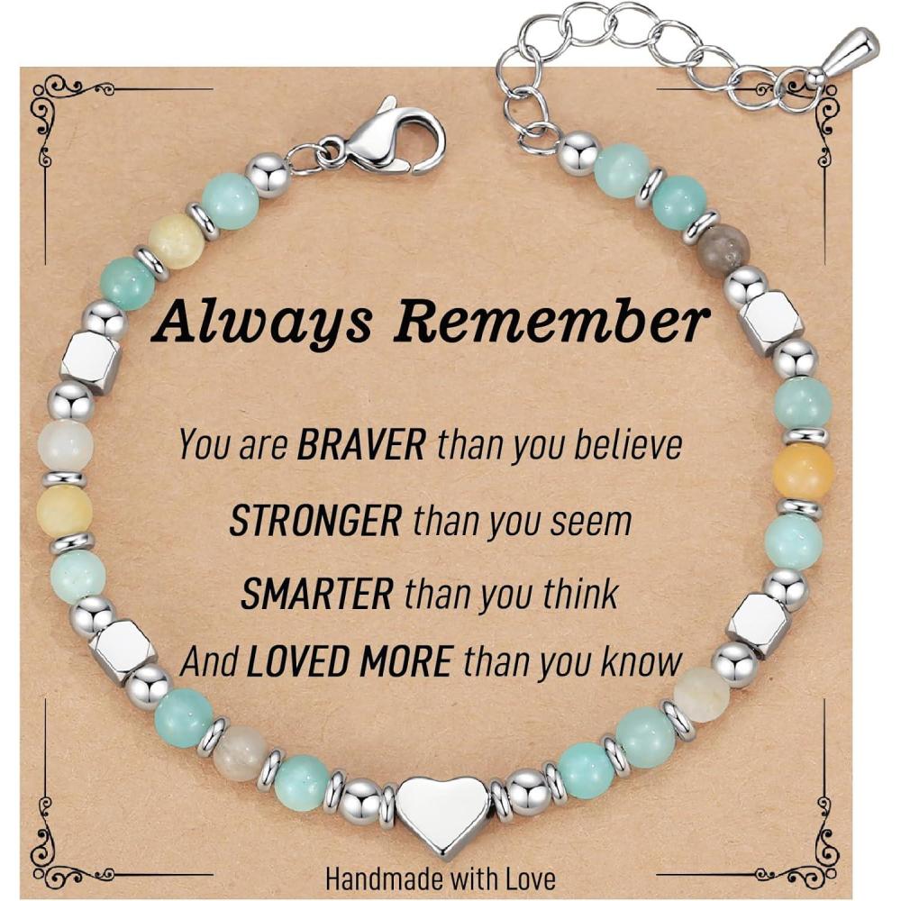 imageTONY ampamp SANDY Christmas Stocking Stuffers for Kids Teen Girls Dainty Gemstone Bracelet for Daughter Granddaughter Niece Sister Friend on Birthday Graduation Valentines Easter GiftsAmazonite