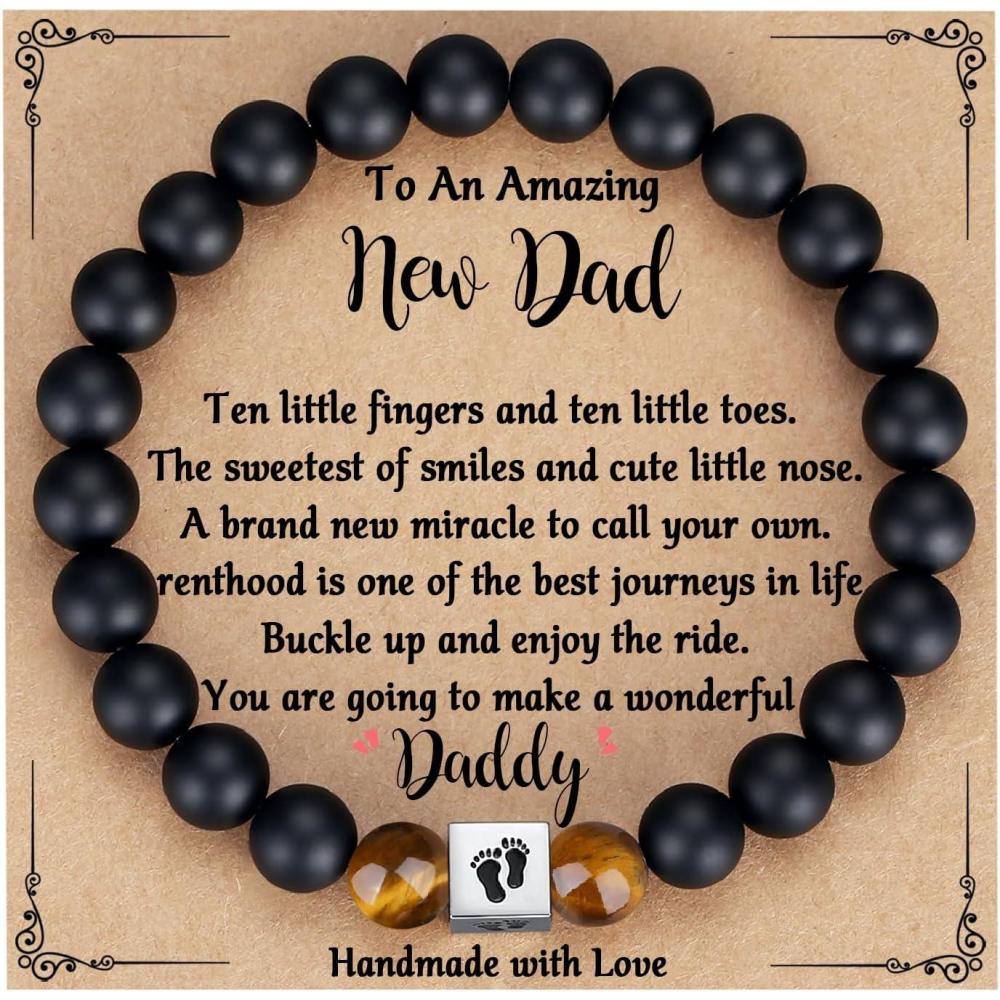 imageTONY ampamp SANDY Christmas Stocking Stuffers for New Dad First Time Dad Gifts Daddy to be Bracelet New Daddy Gifts for Men on Fathers Birthday ValentinesNew Dad A