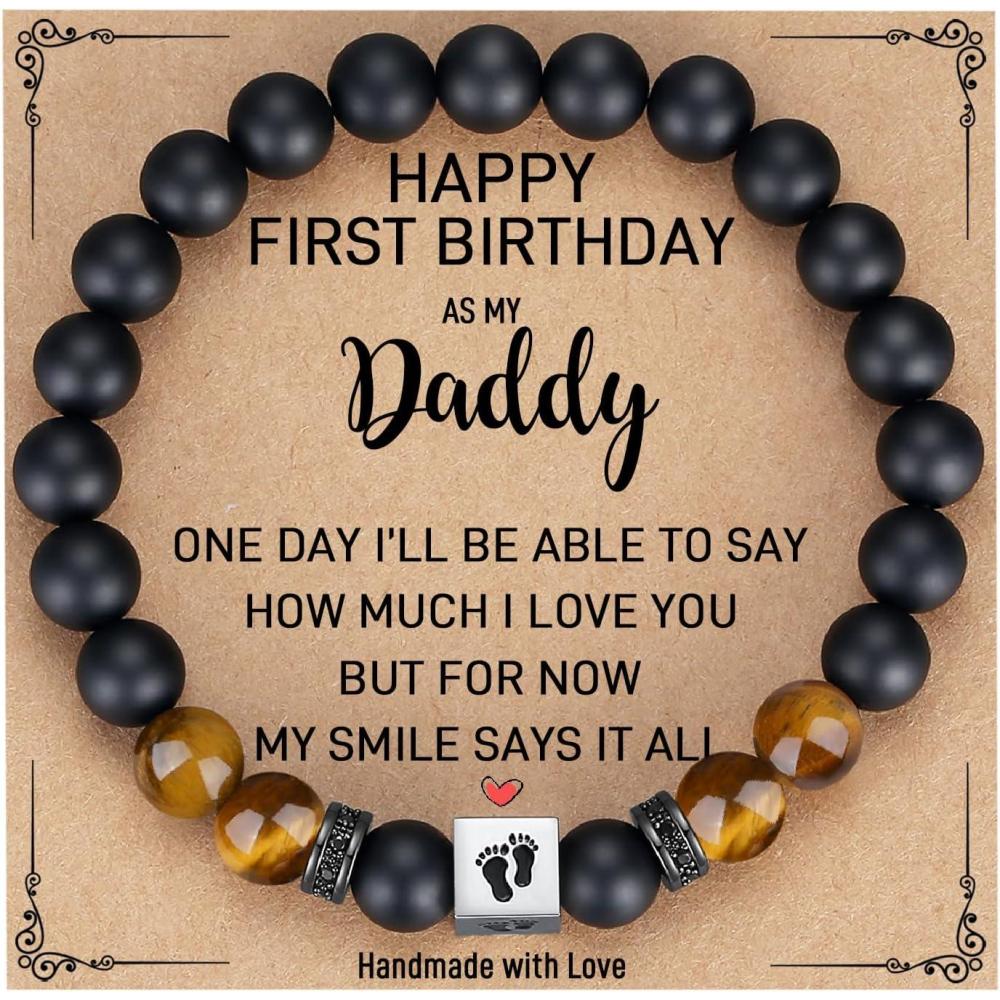 imageTONY ampamp SANDY Christmas Stocking Stuffers for New Dad First Time Dad Gifts Daddy to be Bracelet New Daddy Gifts for Men on Fathers Birthday ValentinesFirst Birthday As My Daddy