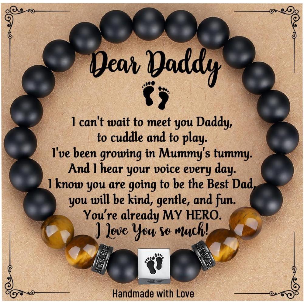 imageTONY ampamp SANDY Christmas Stocking Stuffers for New Dad First Time Dad Gifts Daddy to be Bracelet New Daddy Gifts for Men on Fathers Birthday ValentinesDad to be B