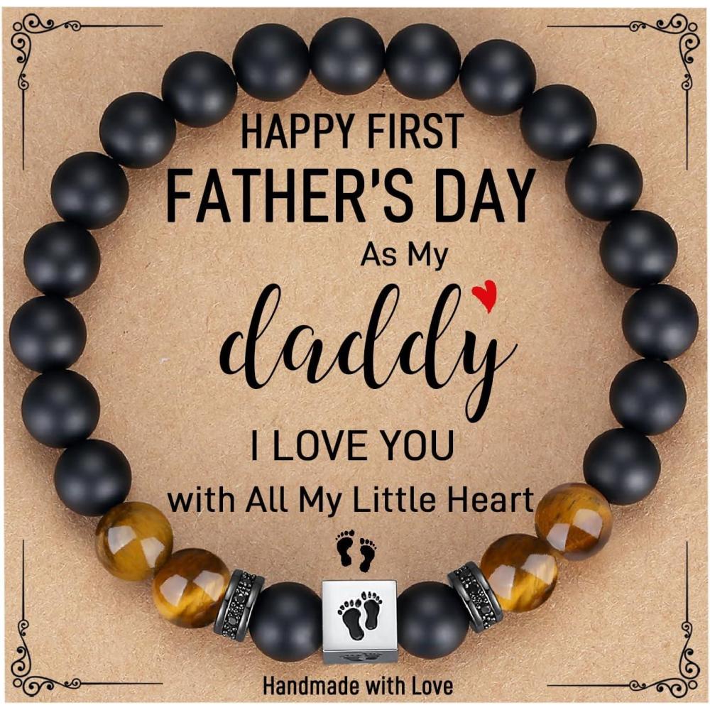 imageTONY ampamp SANDY Christmas Stocking Stuffers for New Dad First Time Dad Gifts Daddy to be Bracelet New Daddy Gifts for Men on Fathers Birthday ValentinesFirst Fathers Day As My Daddy B