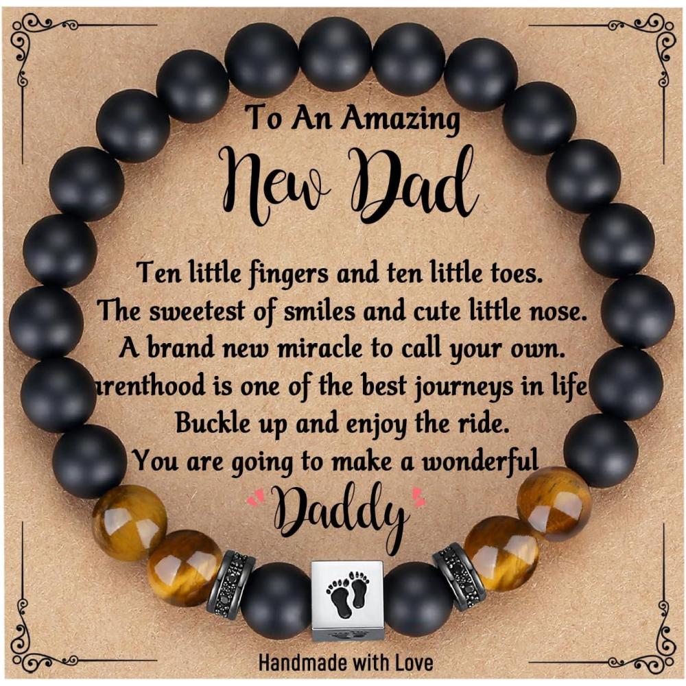 imageTONY ampamp SANDY Christmas Stocking Stuffers for New Dad First Time Dad Gifts Daddy to be Bracelet New Daddy Gifts for Men on Fathers Birthday ValentinesNew Dad B