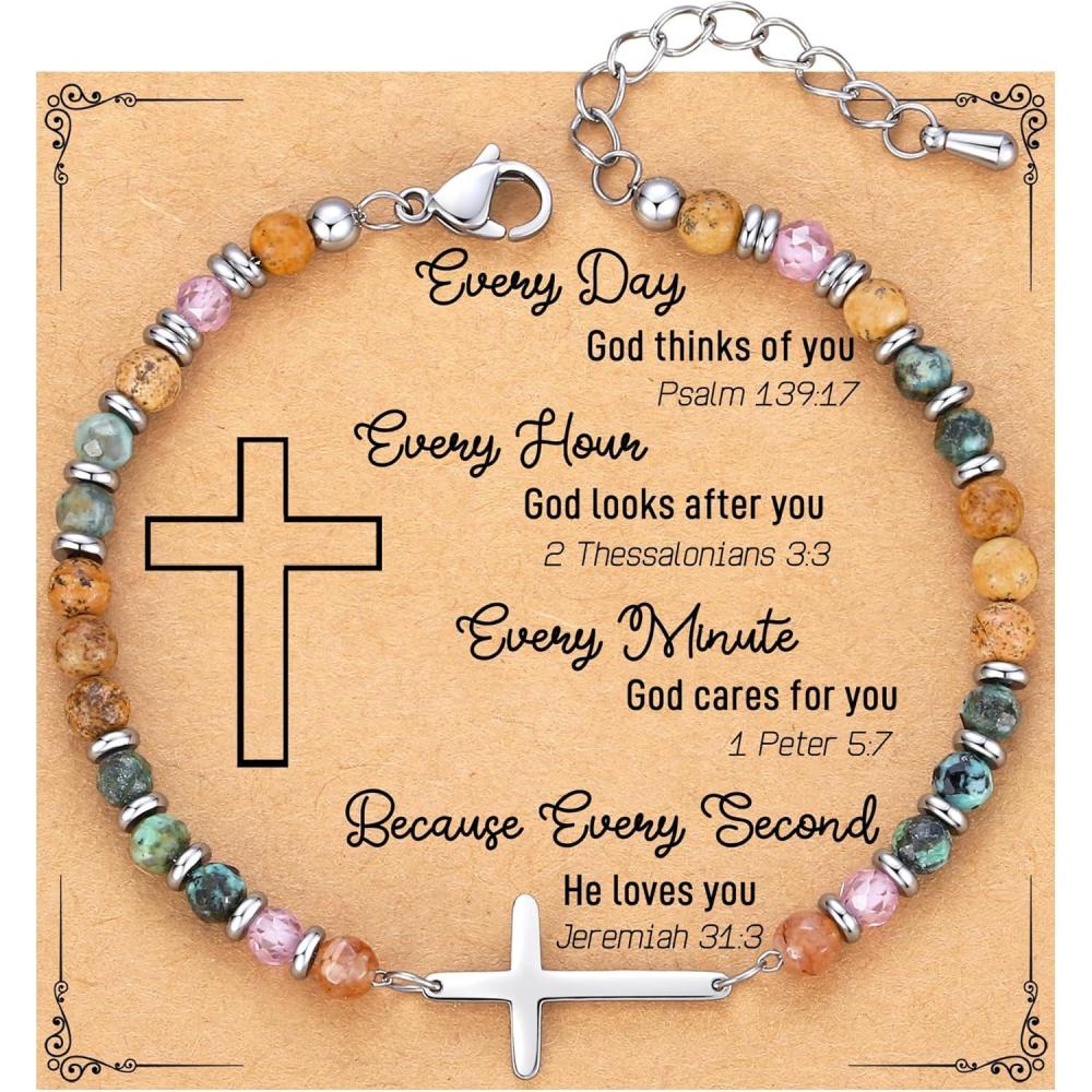 imageTONY ampamp SANDY Christmas Stocking Stuffers for Women Christian Gifts for Women Cross Bracelet Confirmation Baptism Easter Gift Unique Gifts for Women Birthday ValentinesEvery Day Love You