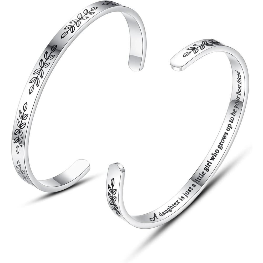 imageTONY ampamp SANDY Cuff Bracelets for Women Teen Girls Best Friend Sister Mom Daughter Granddaughter Easter Birthday Mothers Day Christmas Stocking Stuffers for Teen Girls Women Jewelry1 Daughter Gifts A daughter is just a little girl who grows up to be your best friend