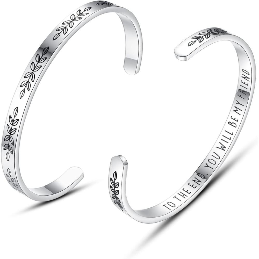 imageTONY ampamp SANDY Cuff Bracelets for Women Teen Girls Best Friend Sister Mom Daughter Granddaughter Easter Birthday Mothers Day Christmas Stocking Stuffers for Teen Girls Women Jewelry0 Friend Gifts to the end you will be my friend