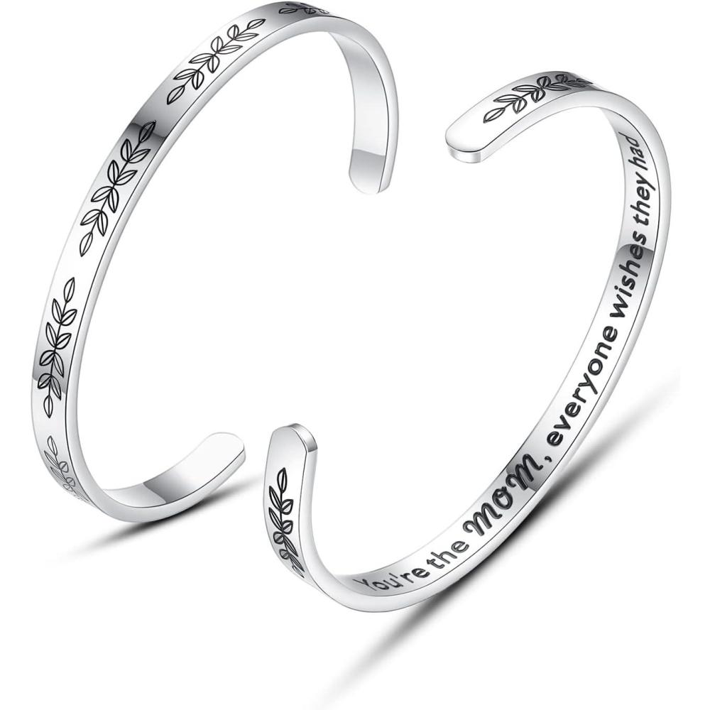imageTONY ampamp SANDY Cuff Bracelets for Women Teen Girls Best Friend Sister Mom Daughter Granddaughter Easter Birthday Mothers Day Christmas Stocking Stuffers for Teen Girls Women Jewelry1 Mom Gifts Youre the mom everyone wish they had