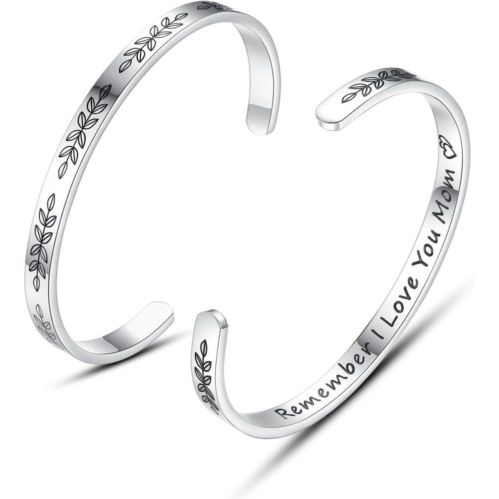 imageTONY ampamp SANDY Cuff Bracelets for Women Teen Girls Best Friend Sister Mom Daughter Granddaughter Easter Birthday Mothers Day Christmas Stocking Stuffers for Teen Girls Women Jewelry1 Mom Gifts Remember I love you mom