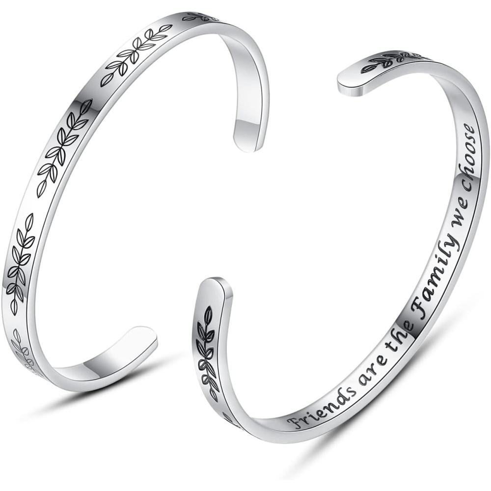 imageTONY ampamp SANDY Cuff Bracelets for Women Teen Girls Best Friend Sister Mom Daughter Granddaughter Easter Birthday Mothers Day Christmas Stocking Stuffers for Teen Girls Women Jewelry0 Friend Gifts Friends are the family we choose
