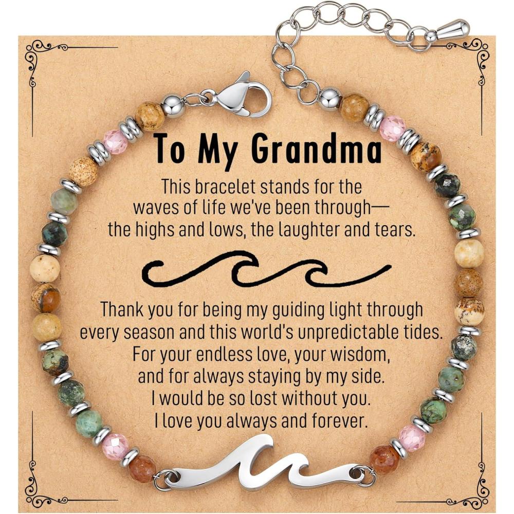 imageTONY ampamp SANDY Friend Gifts for Women Unique Valentines Day Gifts for Her Sister Gifts from Sister Wave Bracelet Christmas Birthday Gifts for Women Bestie Friendship BraceletsGrandma
