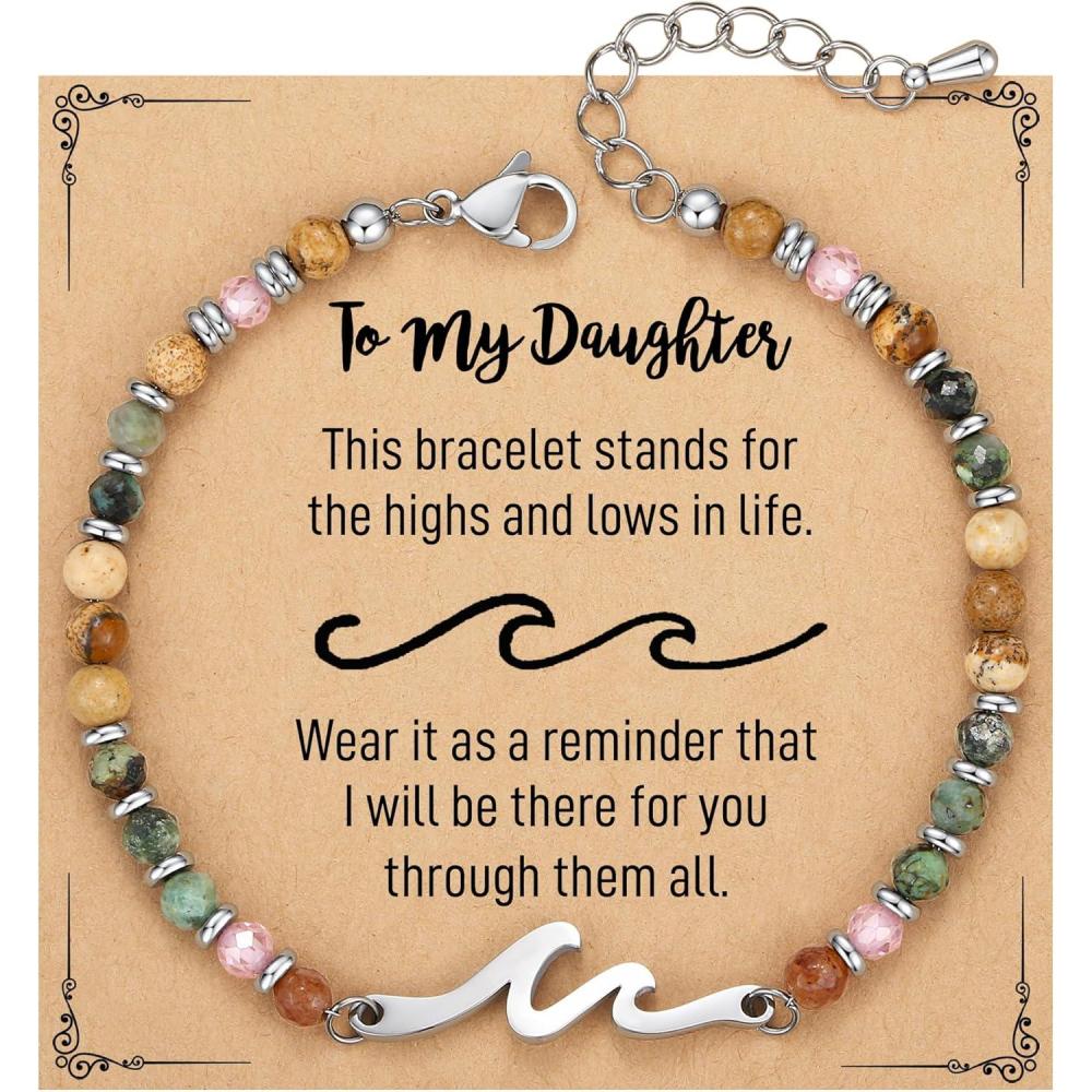 imageTONY ampamp SANDY Friend Gifts for Women Unique Valentines Day Gifts for Her Sister Gifts from Sister Wave Bracelet Christmas Birthday Gifts for Women Bestie Friendship BraceletsDaughter