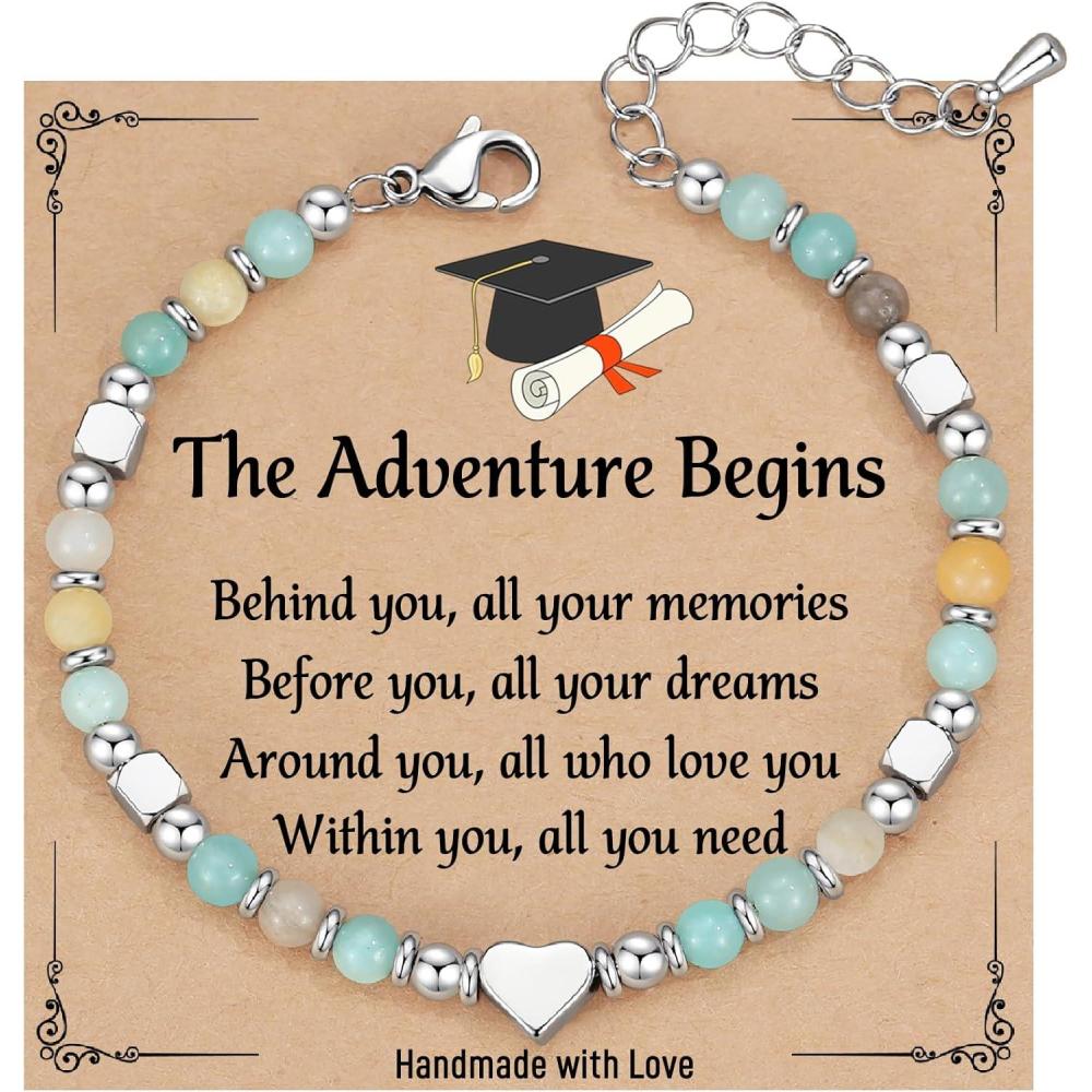 imageTONY ampamp SANDY Graduation Gifts for Her Graduation Bracelets for Women Girls Middle High School College GraduatesAmazonite