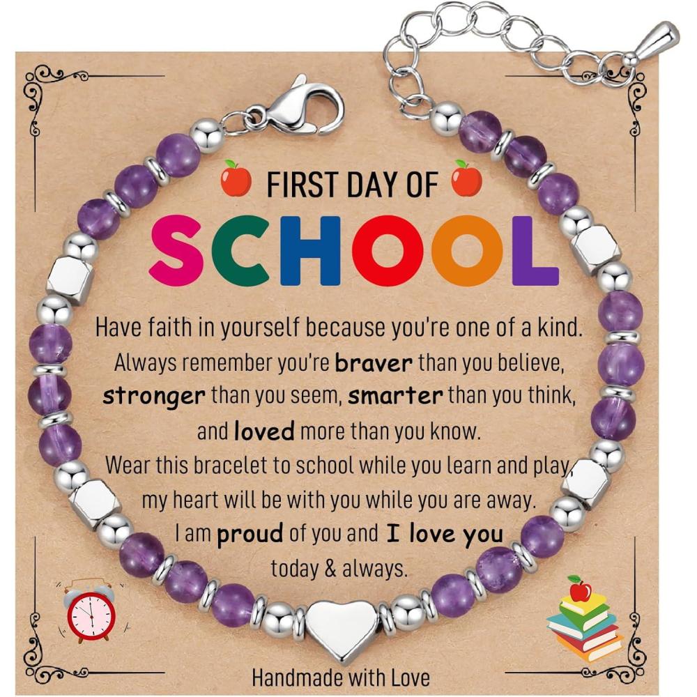 imageTONY ampamp SANDY Graduation Gifts for Her Graduation Bracelets for Women Girls Middle High School College GraduatesBack to School Amethyst