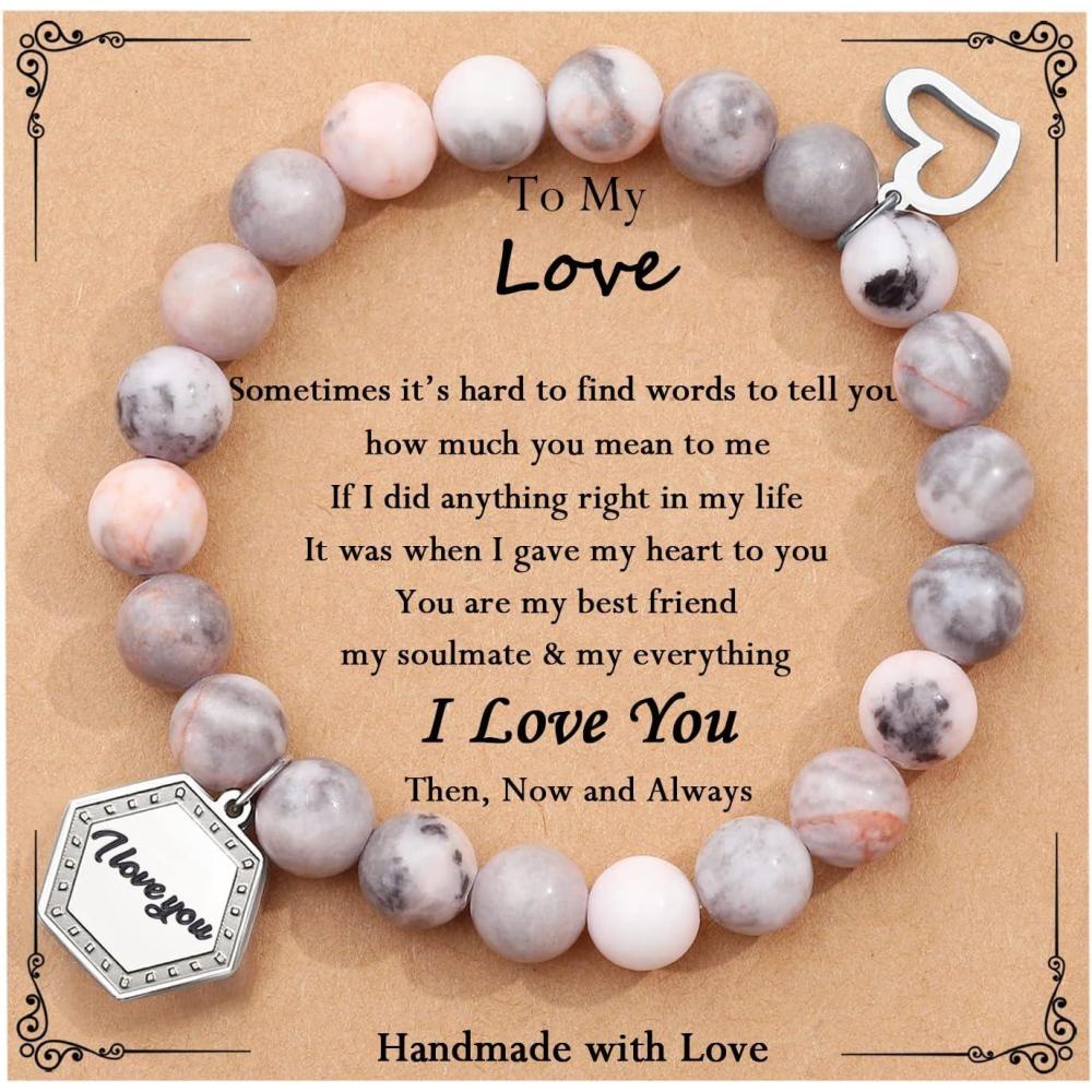 imageTONY ampamp SANDY Unique Christmas Stocking Stuffers for Women Mom Daughter Wife Friends Sister Aunt Beaded Bracelets Women Teen Girls Gifts Jewelry on Birthday Graduation EasterI love you