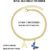 Anklet for Women Waterproof – Ankle Bracelets for Women – Anklet for Teen Girls Jewelry Initial Anklet Summer Beach Foot Chain Butterfly Gifts for Women Who Has Everything Mothers Day Birthday Idea
