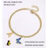 Initial Ankle Bracelets for Women – Gold Anklets for Women Waterproof Stainless Steel Butterfly Anklet Fashion Summer Foot Girls Jewelry Mothers Day Birthday Graduation Gifts for Her Mom Friend Female
