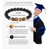TONY & SANDY 2025 Graduation Gifts for Him Tiger Eye Bead Bracelet Men Cool College Middle High School 5th 8th Grade Graduation Gifts for Boys Son Grandson Nephew(A – Beaded Bracelet – 10mm)