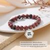 TONY & SANDY Dog Mom Bracelets – Unique Gifts for Women – Birthday, Mothers Day, Christmas – Small Gifts for New Puppy Owners – Fur Mama Presents(Rhodonite)