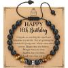 TONY & SANDY 10-21st Birthday Gifts for Boy, Faith Adjustable Cross Bracelet, 10 13 16 18 21 Year Old Birthday Gifts for Him Men Son Grandson Nephew(16th Birthday)