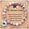 TONY & SANDY 2024 Graduation Gifts for Her Inspirational Bracelet Graduation Gifts for Girls High School Middle College Graduate – With Graduation Box and Meaningful Cards(Beaded bracelet)