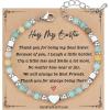 TONY & SANDY Bestie Gifts for Women, Stocking Stuffers for Women, Best Friend Friendship Gifts for Woman, Dainty Beaded Bracelets for Best Friend Bestie Soul Sister BFF(Amazonite)