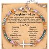 TONY & SANDY Christian Cross Bracelet for Women, Valentine’s Day Gifts for Her, Confirmation Baptism Easter Gifts, Unique Gift for Friends Daughter Mom Sister in Christ Birthday Christmas(Daughter in Law)