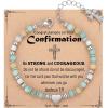 TONY & SANDY Christian Gifts for Women, Religious Cross Bracelet Jewelry, Easter Basket Stuffers for Teens Kids Adults, Faith Confirmation Baptism Christmas Birthday Gifts for Women(Confirmation)