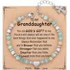 TONY & SANDY Christian Gifts for Women, Religious Cross Bracelet Jewelry, Easter Basket Stuffers for Teens Kids Adults, Faith Confirmation Baptism Christmas Birthday Gifts for Women(Granddaughter)