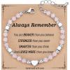 TONY & SANDY Christmas Stocking Stuffers for Kids Teen Girls, Dainty Gemstone Bracelet for Daughter Granddaughter Niece Sister Friend on Birthday Graduation Valentines Easter Gifts(Rose Quartz)