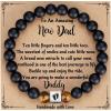 TONY & SANDY Christmas Stocking Stuffers for New Dad, First Time Dad Gifts, Daddy to be Bracelet, New Daddy Gifts for Men on Father’s Birthday Valentines(New Dad – A)