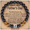 TONY & SANDY Christmas Stocking Stuffers for New Dad, First Time Dad Gifts, Daddy to be Bracelet, New Daddy Gifts for Men on Father’s Birthday Valentines(First Fathers Day – B)