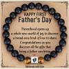 TONY & SANDY Christmas Stocking Stuffers for New Dad, First Time Dad Gifts, Daddy to be Bracelet, New Daddy Gifts for Men on Father’s Birthday Valentines(First Fathers Day – A)