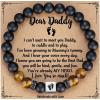 TONY & SANDY Christmas Stocking Stuffers for New Dad, First Time Dad Gifts, Daddy to be Bracelet, New Daddy Gifts for Men on Father’s Birthday Valentines(Dad to be -B)