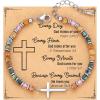 TONY & SANDY Christmas Stocking Stuffers for Women, Christian Gifts for Women Cross Bracelet, Confirmation Baptism Easter Gift, Unique Gifts for Women Birthday Valentines(Every Day Love You)