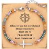TONY & SANDY Christmas Stocking Stuffers for Women, Christian Gifts for Women Cross Bracelet, Confirmation Baptism Easter Gift, Unique Gifts for Women Birthday Valentines(Pray on it)