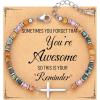 TONY & SANDY Christmas Stocking Stuffers for Women, Christian Gifts for Women Cross Bracelet, Confirmation Baptism Easter Gift, Unique Gifts for Women Birthday Valentines(You are Awesome)