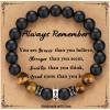 TONY & SANDY Cross Bracelet Christmas Stocking Stuffers Men Boys Christian Gifts for Teen Boys Son Grandson on Birthday Graduation Easter(Always Remember ( 7 inches ))