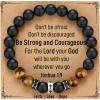 TONY & SANDY Cross Bracelet Christmas Stocking Stuffers Men Boys Christian Gifts for Teen Boys Son Grandson on Birthday Graduation Easter(Be Strong ( 8 Inches ))