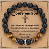 TONY & SANDY Cross Bracelet Christmas Stocking Stuffers Men Boys Christian Gifts for Teen Boys Son Grandson on Birthday Graduation Easter(Confirmation (7 inches))