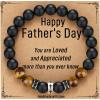 TONY & SANDY Cross Bracelet Christmas Stocking Stuffers Men Boys Christian Gifts for Teen Boys Son Grandson on Birthday Graduation Easter(Fathers Day Gifts ( 8 Inches ))