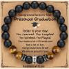 TONY & SANDY Cross Bracelet Christmas Stocking Stuffers Men Boys Christian Gifts for Teen Boys Son Grandson on Birthday Graduation Easter(Graduation-Pre-k ( 6.3 Inches ))