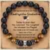 TONY & SANDY Cross Bracelet Christmas Stocking Stuffers Men Boys Christian Gifts for Teen Boys Son Grandson on Birthday Graduation Easter(Graduation-Kindergarten ( 6.3 Inches ))