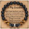 TONY & SANDY Cross Bracelet Christmas Stocking Stuffers Men Boys Christian Gifts for Teen Boys Son Grandson on Birthday Graduation Easter(Grandson ( 7.5 Inches ))