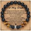 TONY & SANDY Cross Bracelet Christmas Stocking Stuffers Men Boys Christian Gifts for Teen Boys Son Grandson on Birthday Graduation Easter(To Dad ( 8 Inches ))