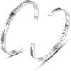 TONY & SANDY Cuff Bracelets for Women Teen Girls Best Friend Sister Mom Daughter Granddaughter Easter Birthday Mother’s Day Christmas Stocking Stuffers for Teen Girls Women Jewelry(0 – Friend Gifts – to the end  you will be my friend)