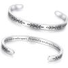 TONY & SANDY Cuff Bracelets for Women Teen Girls Best Friend Sister Mom Daughter Granddaughter Easter Birthday Mother’s Day Christmas Stocking Stuffers for Teen Girls Women Jewelry(0 – Friend Gifts – A – Side by side or miles apart  friends are always close at heart)
