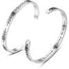 TONY & SANDY Cuff Bracelets for Women Teen Girls Best Friend Sister Mom Daughter Granddaughter Easter Birthday Mother’s Day Christmas Stocking Stuffers for Teen Girls Women Jewelry(1 – Be brave be strong be badass)